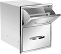 BBQ Outdoor Kitchen Drawers Stainless Steel 3-Drawer BBQ Drawer Enclosed by OLIPIC