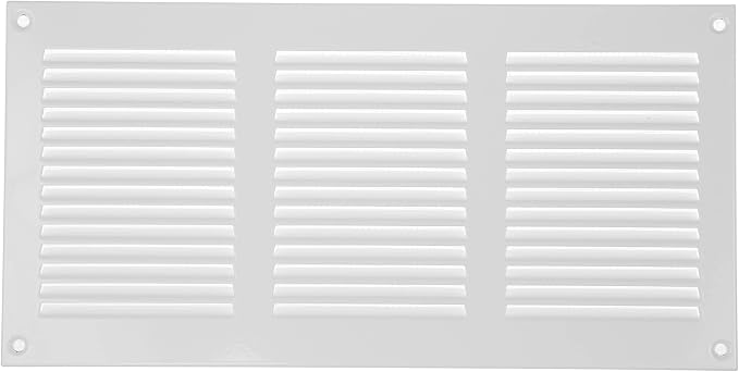 Repa Market 12x6 Inch Air Vent Cover/White Galvanized Steel Louvered Grill Cover by RepaMarket