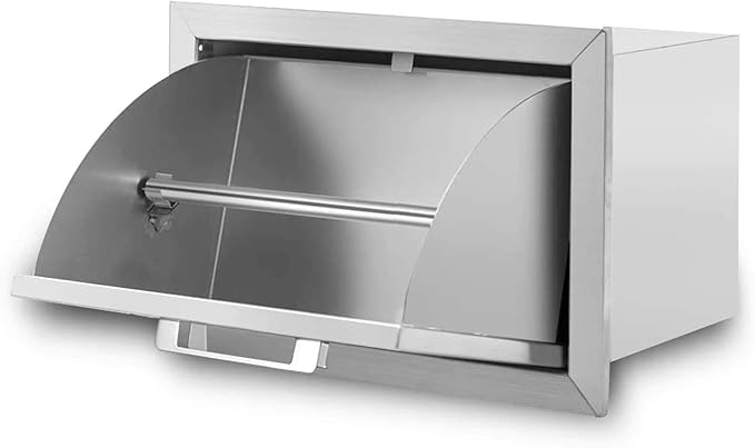 Stainless Steel Paper Towel Holder Drawer 17W11.25H8.75D Works by Unknown