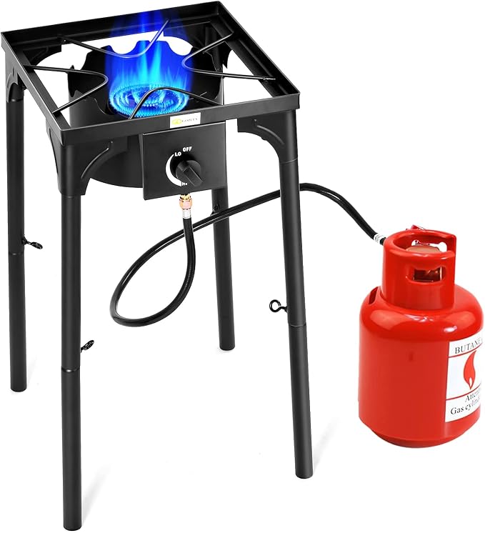 Goplus Outdoor Camping Stove, Single Burner Propane Gas Cooker w/Detachable by Goplus