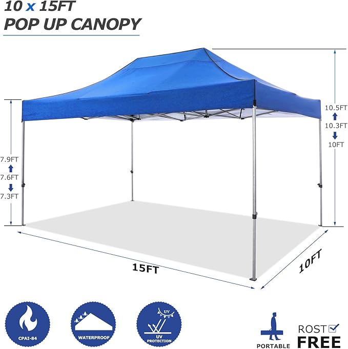COBIZI 10x15 Pop up Canopy Tent 10x15 Canopy - Image 5