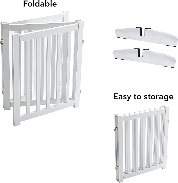 LZRS Freestanding Dog Gate 30 inch Tall - Image 4