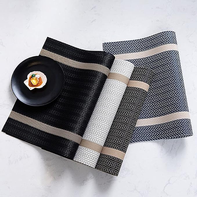 PIGCHCY Luxurious Placemats Set of 8, 18 x 12 inches Elegant Placemats Non-Slip - Image 6