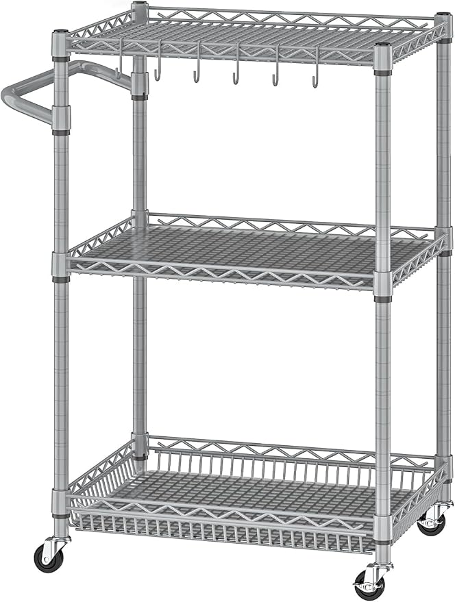 3 Tier Rolling Utility Carts by Alexayhome