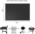 Grill Pad Floor Mat, 40x60 Inch, Black Silicone Fiberglass, Fireproof
