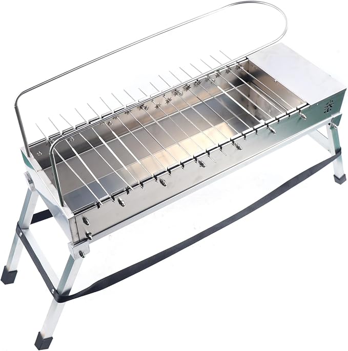 Automatic Rotating Electric BBQ Grill Foldable Kabob Grill Stainless Steel - Image 4