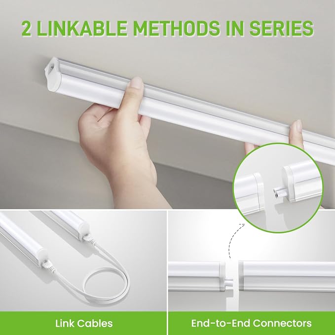 Pak 4FT LED Shop Lights, 2300LM 6500K Cool White, 20W Energy-Saving Super - Image 7