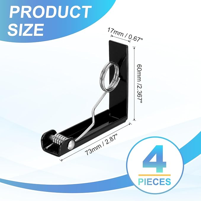 uxcell 4 Pack Tablecloth Clips, Stainless Steel Table Cloth Cover Clamps - Image 2