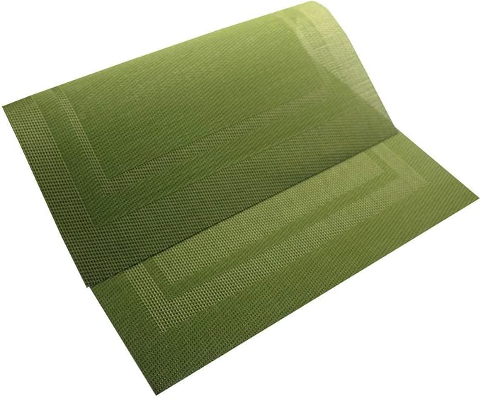 PIGCHCY Heat Insulation Non Slip Plastic Placemats, Washable Easy to Clean - Image 5
