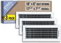 Fits 16x6 Duct Opening Steel Adjustable Air Supply Grille by Handua | Register by Handua