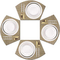 PIGCHCY Wedge Shaped Placemats for Dining Table Washable Vinyl Placemats Heat by PIGCHCY