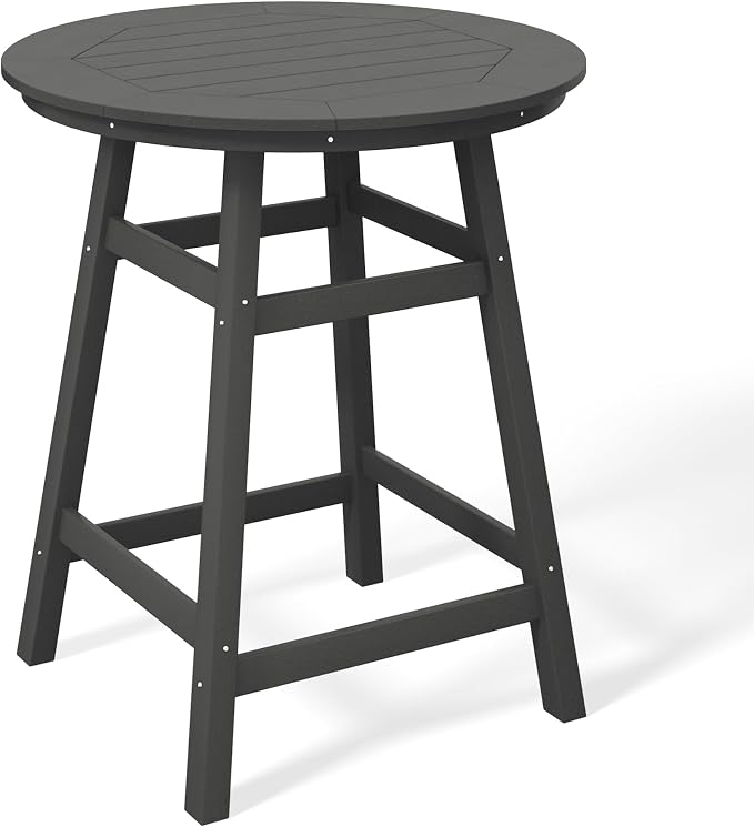 Costaelm Patio Bistro Table, Outdoor Bistro Dining Pub Table by Costaelm