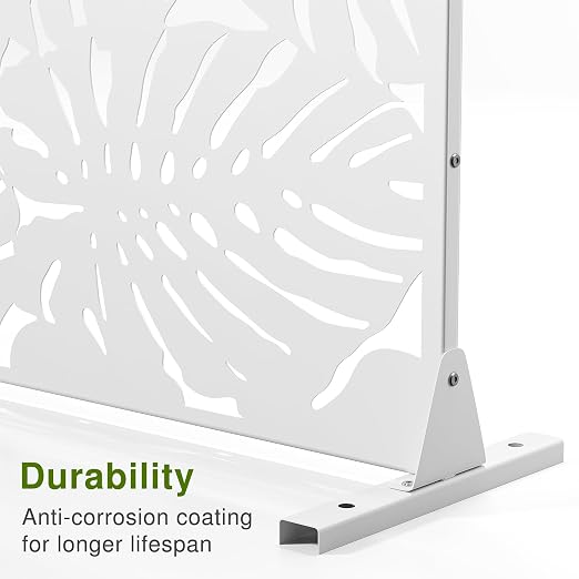 Casaphoria 72" H x 47" W Metal Outdoor Privacy Screen, Freestanding Decorative - Image 5