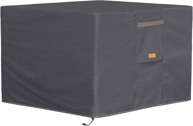 Fire Pit Cover 600D Heavy Duty Waterproof Fabric by GardenBalsam