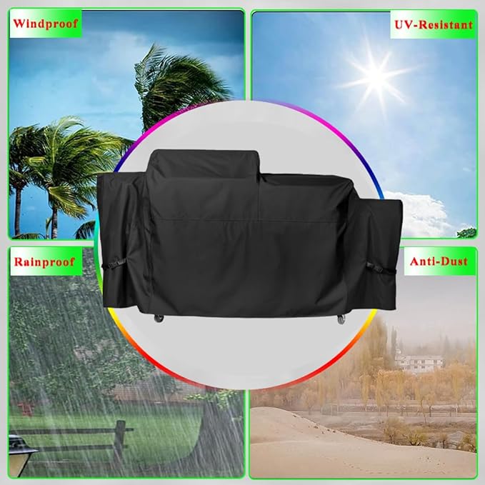 Grill Cover for Blackstone 22" XL 2022 Griddle and Pellet Grill Combo, 600D - Image 6