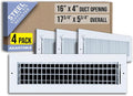 Fits 16x4 Duct Opening Steel Adjustable Air Supply Grille by Handua | Register by Handua