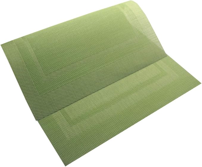 PIGCHCY Heat Insulation Non Slip Plastic Placemats, Washable Easy to Clean - Image 5