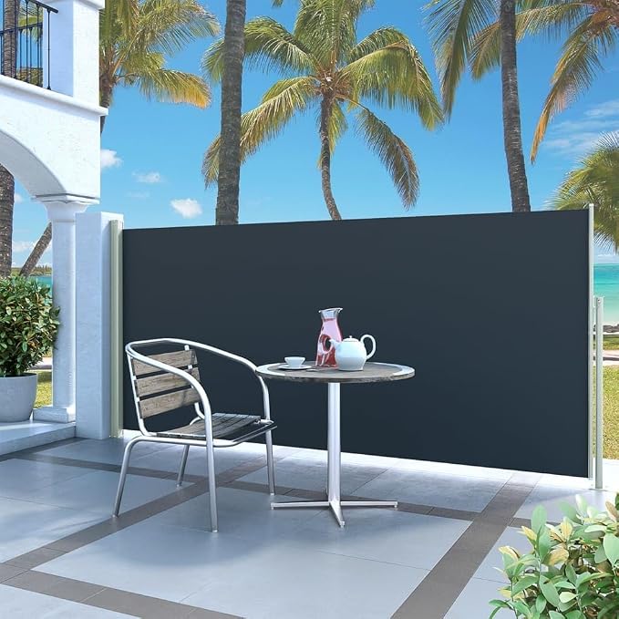 YAFF Retractable Outdoor Folding Privacy Divider, Water & UV Resistant Sun by YAFF