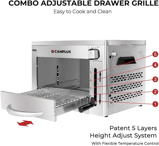 Camplux Propane Infrared Steak Grill, 1600℉ Fast Efficient Heating Outdoor - Image 5