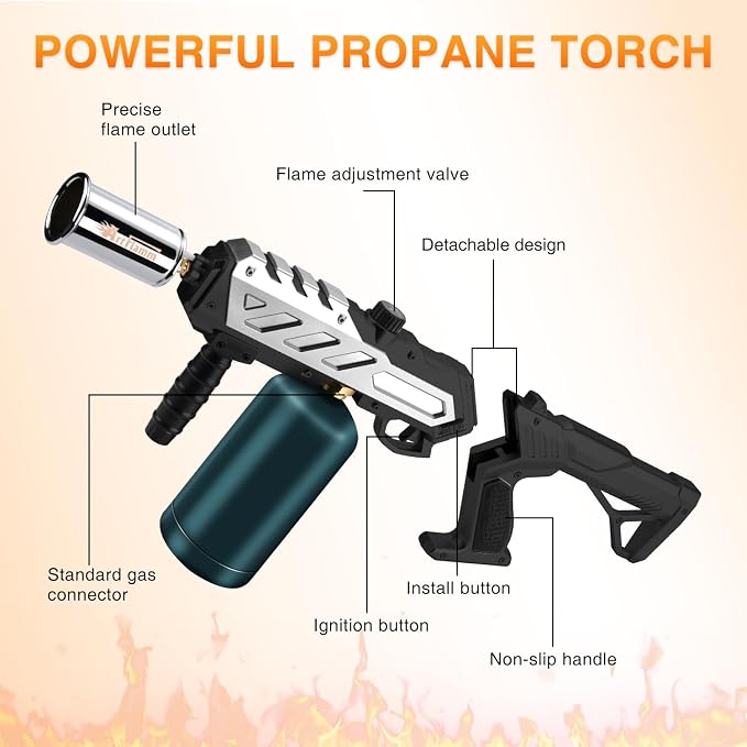 Powerful Propane Torch Gun, Kitchen Grill Torch - Image 3