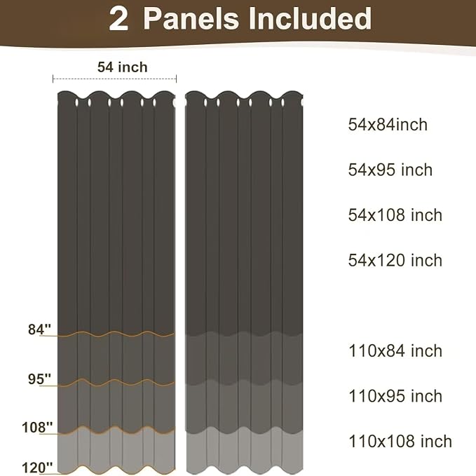 HolidayIdeas 2 Panels Linen Outdoor Curtains - Image 8