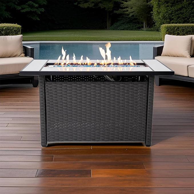 Tirana Propane Fire Pit Table 45" Outdoor Firepit 50, 000 BTU Firepits - Image 6