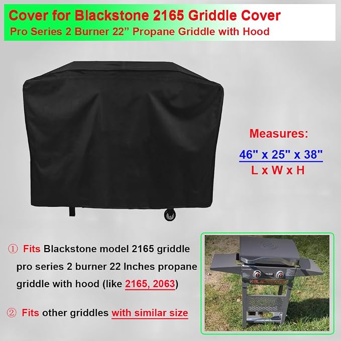 Griddle Cover for Blackstone Model 2165 Pro Series 2 Burner 22 Inch Griddle - Image 2
