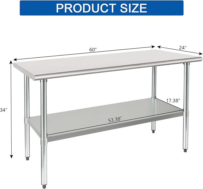 HARDURA Stainless Steel Table 24X60 Inches - Image 2