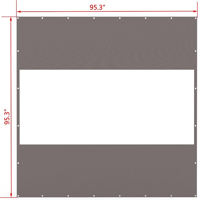 Domi Heavy Duty Outdoor Clear Panel Curtain, 18 oz Waterproof PVC Polyester - Image 7