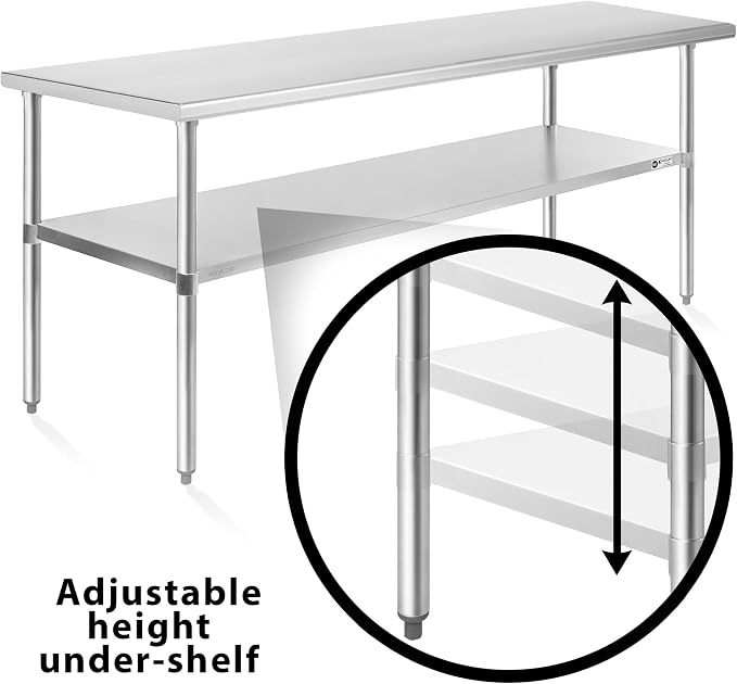 KUTLER Stainless Steel Table 24 x 72 Inches, NSF Heavy Duty Commercial Kitchen - Image 5
