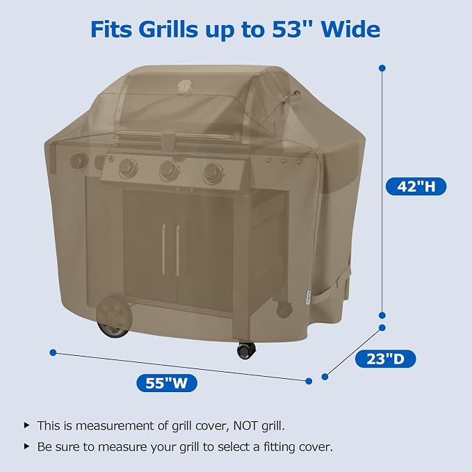 SunPatio Grill Cover 55 Inch for Outdoor Grill, Heavy Duty BBQ Cover - Image 2