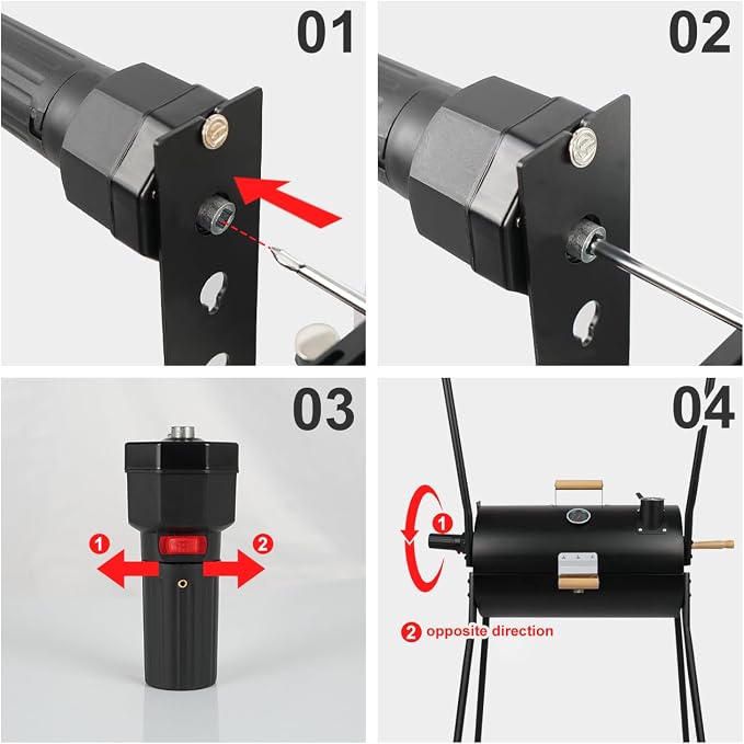 Portable Charcoal Grill with Thermometer, Double-sided Smoker Grill - Image 4