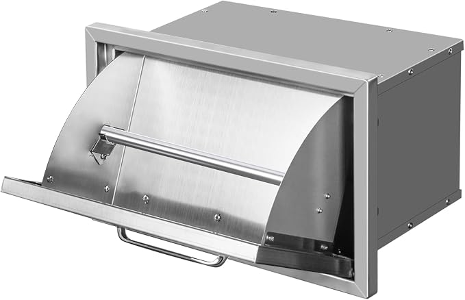Outdoor Kitchen Drawers 16" W x 10" H x 10" D Stainless Steel Paper Towel by Unknown