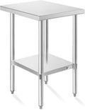 KUTLER Stainless Steel Table 30 x 18 Inches, NSF Heavy Duty Commercial Kitchen by Kutler