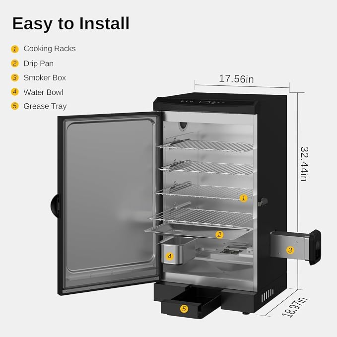 EAST OAK 30-inch Electric Smoker, Outdoor Smoker - Image 7