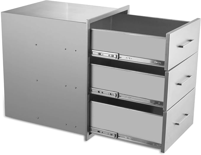 20" W x 27" H x 23" D Stainless Steel Outdoor Kitchen Drawers BBQ Drawers - Image 4