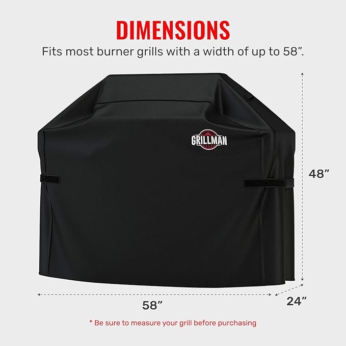 Grillman Grill Cover, BBQ Outdoor Grill Covers, Gas Grills, Waterproof - Image 3