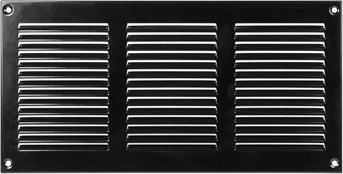 Repa Market 5-Pack 12x6 Inch Air Vent Cover/Black Galvanized Steel Louvered - Image 7