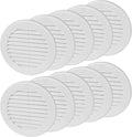 4 Inch White Air Vent Cover – Pack of 10 – Plastic Round Air Vent Grill Cover by Unknown