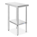 GRIDMANN Stainless Steel Work Table 12 x 30 Inches, NSF Commercial Kitchen Prep by GRIDMANN