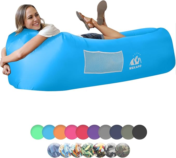 WEKAPO Inflatable Sun Lounger, Air Sofa, Waterproof and Leak-Proof, Picnics and by Wekapo
