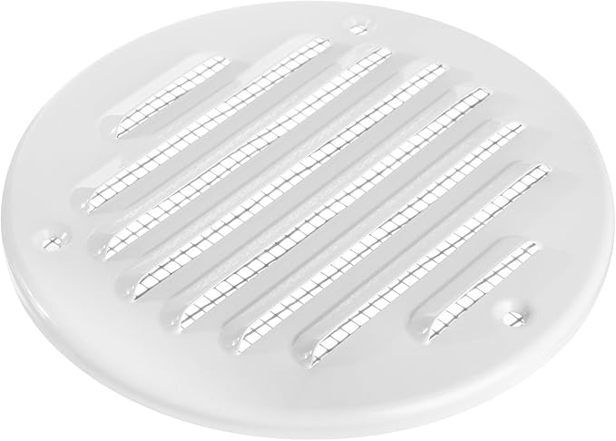 Square Ventilation Grille / 5" Inch Inside Measurement/White Metal Air Vent - Image 4