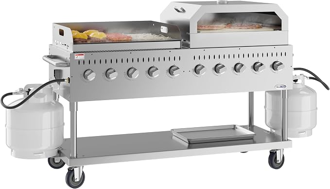 72 in. Full Stainless Steel Commercial Outdoor Propane Gas Grill - Image 2