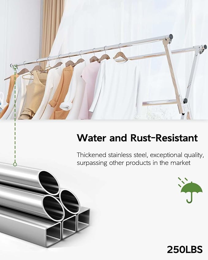 Clothes Drying Rack 95 Inches Folding Outdoor Indoor, Drying Rack Clothing - Image 6