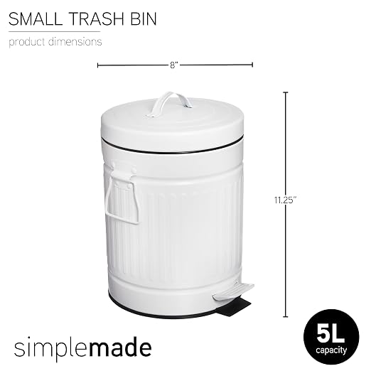 SIMPLEMADE Round Step Trash Can - Image 5