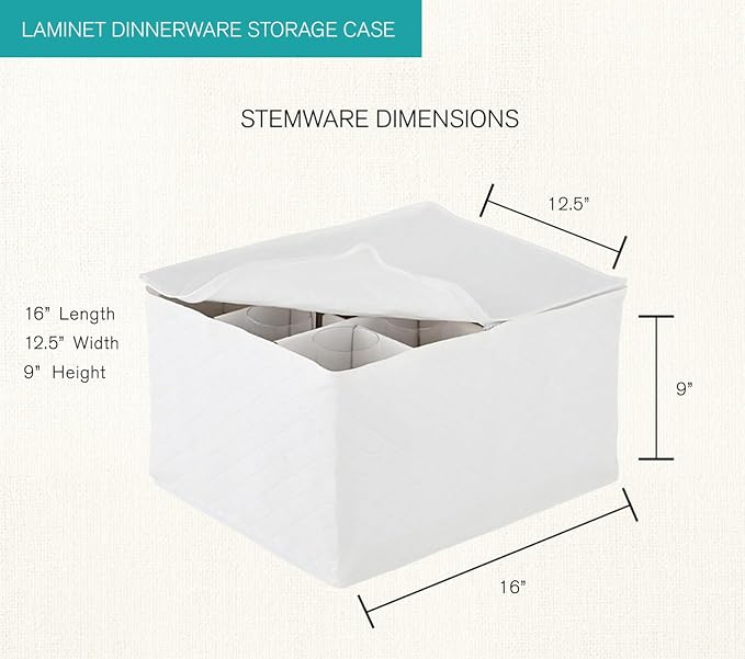 LAMINET Quilted Wine Glass Storage Case - Image 2