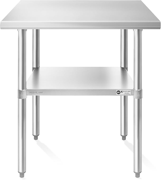 KUTLER Stainless Steel Table 24 x 36 Inches, NSF Heavy Duty Commercial Kitchen - Image 3