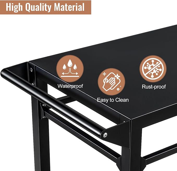 Outdoor Grill Cart Stand Table Pizza Oven - Image 3