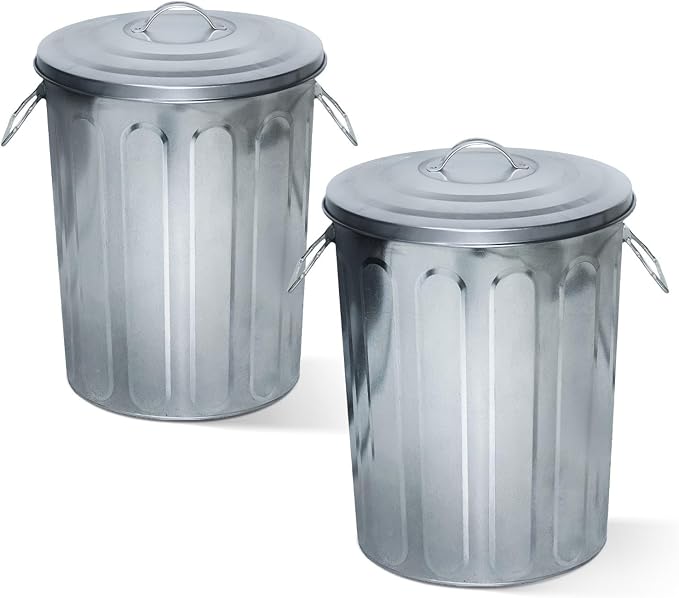 Plexon 5 Gallon Small Metal Trash Can by Plexon