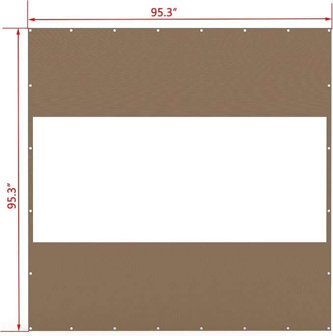 Domi Heavy Duty Outdoor Clear Panel Curtain, 18 oz Waterproof PVC Polyester - Image 7